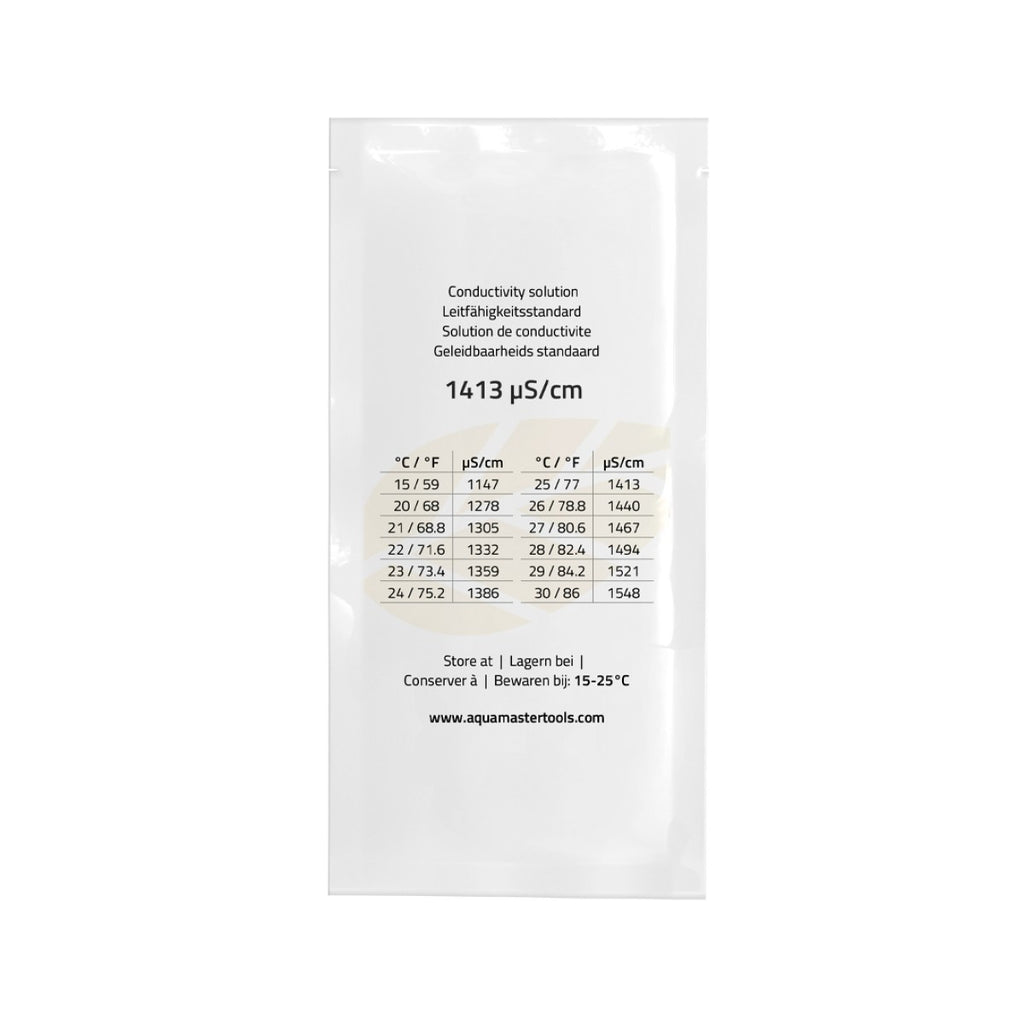 Aquamaster Kalibrierlösung EC 1413 – 20 ml Beutel