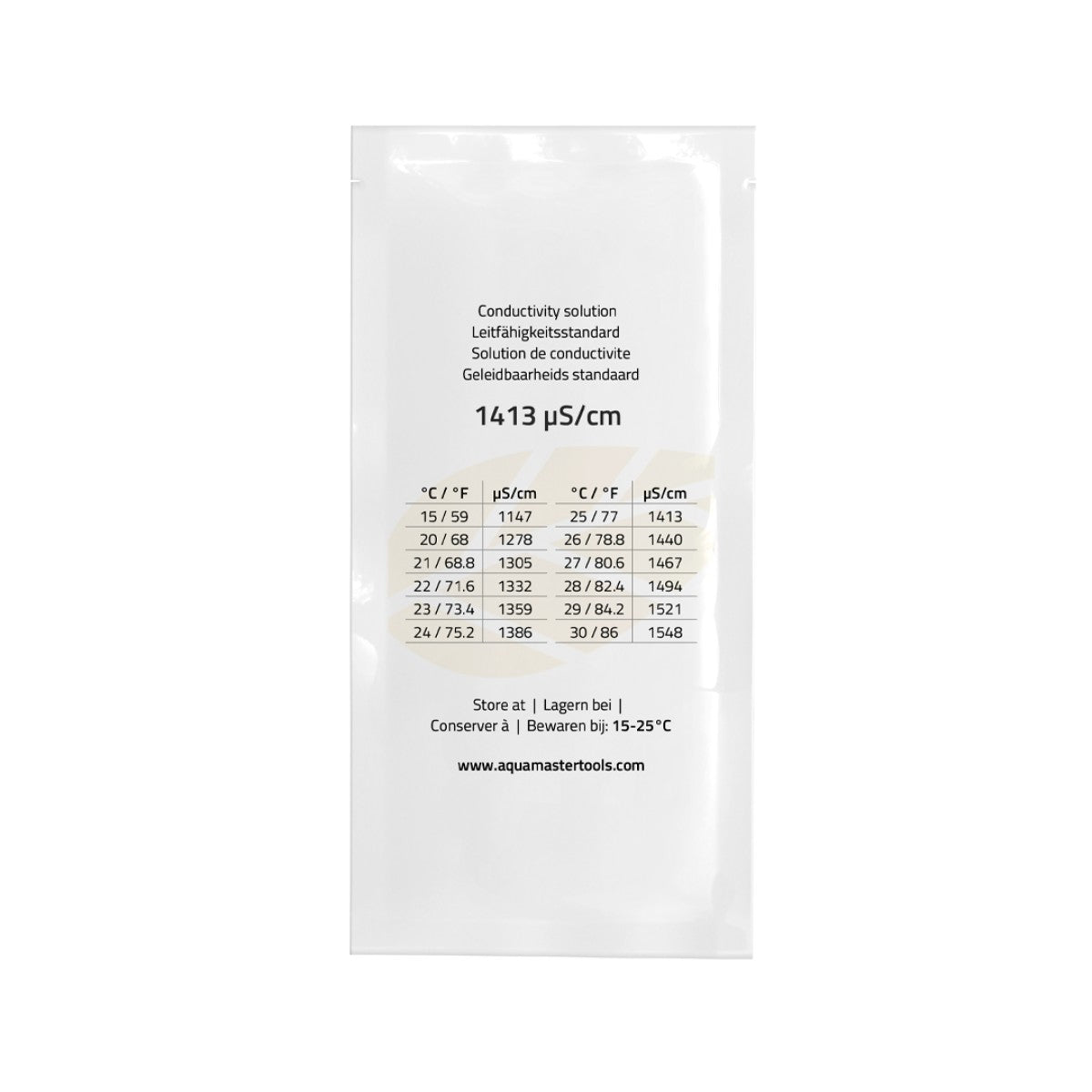 Aquamaster Kalibrierlösung EC 1413 – 20 ml Beutel