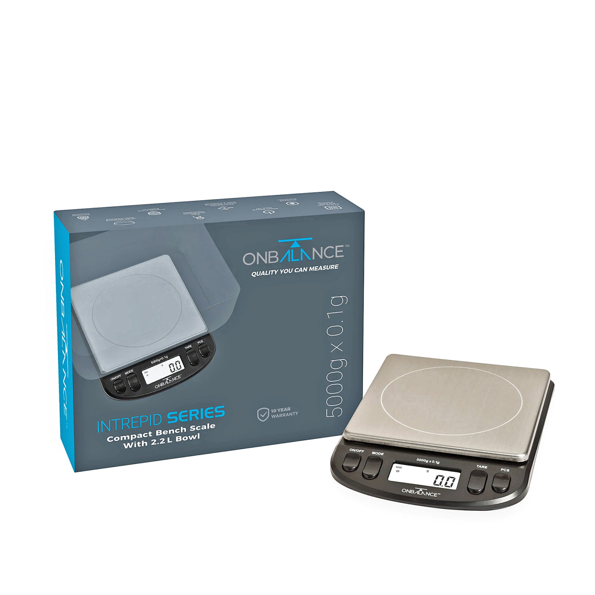 On Balance Compact Bench Scale 5000 x 0.1 g mit Verpackung