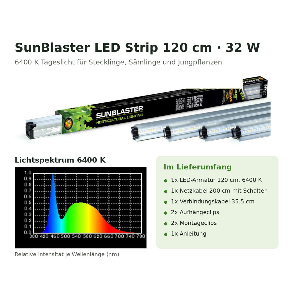 SunBlaster LED Strip 120 - 32 W / 120 cm