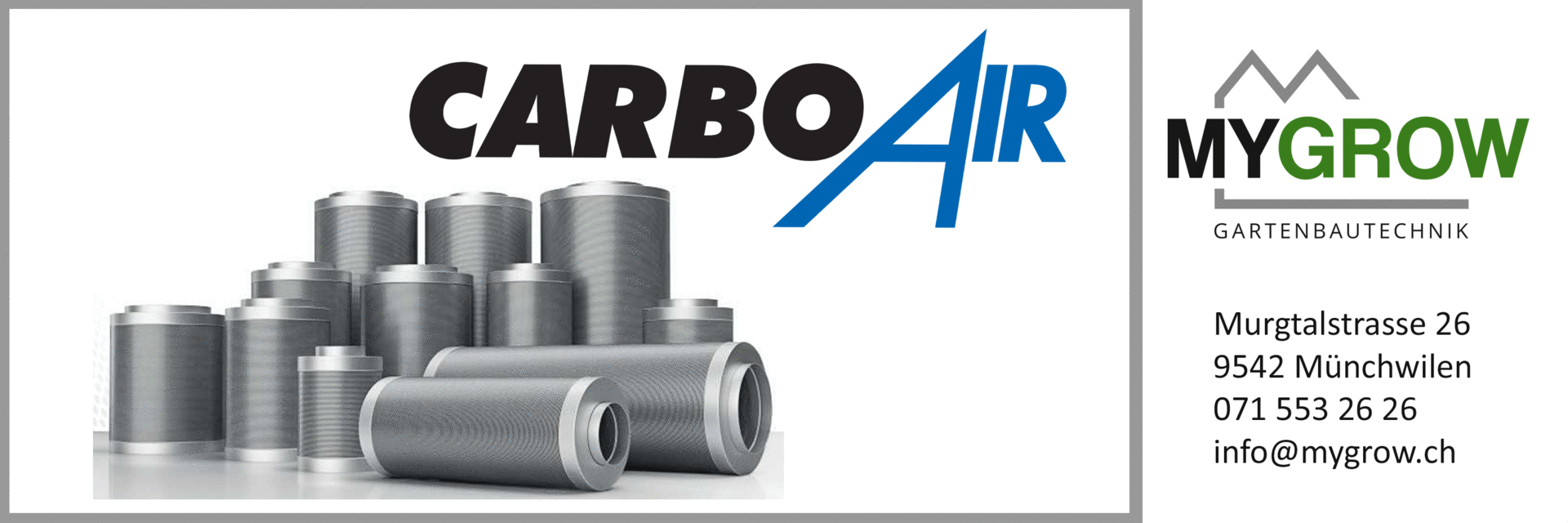 CarboAir Aktivkohlefilter bei MYGROW